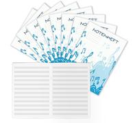 BEIMEIII 8 cuadernos de partituras A4, líneas 14, cuaderno escolar con 12 partituras, 64 hojas, cuaderno de líneas de partituras, cuaderno de música vacío, para escuelas, instituciones musicales