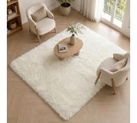 BEIMO Alfombra Pelo Largo, Shaggy Moderna Alfombras Salón, Suave, Antideslizante, Grande No Pierde Pelo Alfombra para Dormitorio, Habitacion, Blanco, 200x280cm