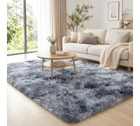 BEIMO Alfombra Pelo Largo, Shaggy Moderna Alfombras Salón, Suave, Antideslizante, No Pierde Pelo Alfombra para Dormitorio, HabitacionGrande, Tie-Dye en Gris Oscuro, 200X280CM