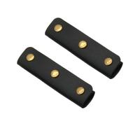 Beimus 1 par de elegantes fundas de cuero con asa para bolsos y maletas, protectores de correa ajustable, agarre suave, fundas esenciales de viaje, Black, One Size