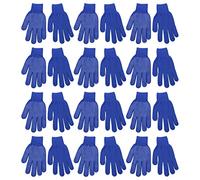 Beimus 12 pares de guantes con puntos de goma de una sola cara, guantes de trabajo de PVC con puntos de agarre de poliéster y algodón