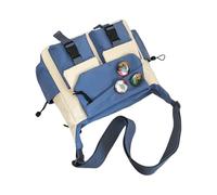 Beimus Bolso bandolera bandolera para mujeres y hombres, hoboes holgados de moda, para viajes, senderismo, regalos, bolsas cruzadas, azul y blanco, One Size