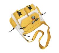 Beimus Bolso bandolera bandolera para mujeres y hombres, hoboes holgados de moda, para viajes, senderismo, regalos, bolsas cruzadas, amarillo y blanco, One Size