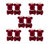 Beimus Botón de moda con diamantes de imitación adornados en forma de oso para cintura y pantalones, decoración de oso