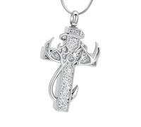 Beimus Broche de urna de corte tradicional para cenizas de mascotas, joyería secreta, broche de acero inoxidable para cenizas de mascotas