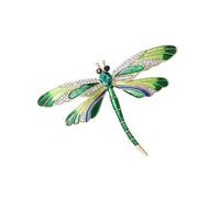 Beimus Broche retro de libélulas de cristal, elegante, con diamantes de imitación, accesorio de solapa para mujeres y niñas, SizeApprox.5x7.4cm/1.97x2.91inch, Metal