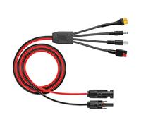 Beimus Cable de carga solar 4 en 1 con 60 conectores DC7909 DC5521 para centrales eléctricas de panel generador de 100 cm