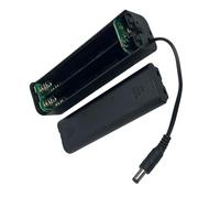 Beimus Caja de batería de 8 ranuras de 2 A con interruptores de encendido/apagado y cubierta segura, conector DC5521 para LED de 12 V, contenedor de batería a prueba de golpes