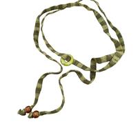 Beimus Collar artístico de algodón trenzado a mano a rayas, joyería de moda para festivales de música, ropa casual, collar de algodón a prueba de alergias, talla única, como se describe, como se