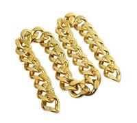 Beimus Collar de cadena grande de los años 90, hip hop, dorado, accesorio de fotografía, accesorio de rapero, hip hop, joyería grande para mujeres y hombres, joyería de moda, 70cm, como se describe