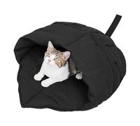 Beimus Cómoda cama para gatos tipo cueva, lavable, para interiores, con diseño de hojas, para uso doméstico, cama de gatos para invierno