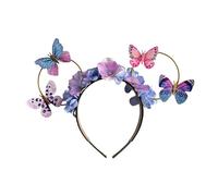 Beimus Diademas florales para niños y niñas, coronas de mariposa, accesorios ajustables para el cabello de flores para fotografía