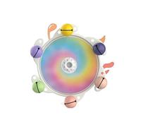 Beimus Disco de masticación para periquitos, platillos voladores, campanas interactivas, accesorio de entrenamiento, resistente a las mordeduras, para loros, jaulas de pájaros