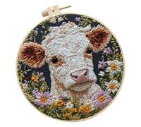 Beimus El juego de bordado relajante incluye todas las herramientas y guía para aliviar el estrés patrón de bordado