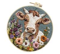 Beimus El juego de bordado relajante incluye todas las herramientas y guía para aliviar el estrés patrón de bordado