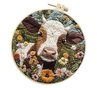 Beimus El juego de bordado relajante incluye todas las herramientas y guía para aliviar el estrés patrón de bordado