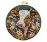 Beimus El juego de bordado relajante incluye todas las herramientas y guía para aliviar el estrés patrón de bordado