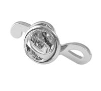 Beimus Elegante broche de notas musicales 3D, pin de solapa único con diseño resistente para una larga duración, 2.5*1.1cm, Acero inoxidable