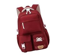 Beimus Elegante mochila universitaria simple, resistente, impermeable, espaciosa, organización interior, diseño cómodo, elegante, casual, para mujer, Red