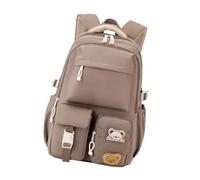 Beimus Elegante mochila universitaria simple, resistente, impermeable, espaciosa, organización interior, diseño cómodo, elegante, casual, para mujer, Color café