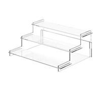 Beimus Estante de tocador de baño acrílico transparente de 3 niveles para almacenamiento de joyas y cosméticos, estante de decoración del hogar