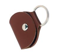 Beimus Estuche de piel sintética para púas de guitarra, llavero, peso ligero, bolsa de almacenamiento para púas, bolsa para guitarra, Brown, 13 cm