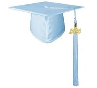 Beimus Gorra de graduación 2026, cómoda tela transpirable para ceremonia de adultos, accesorios formales de fotos para suministros de fiesta de graduación, azul celeste, aldult