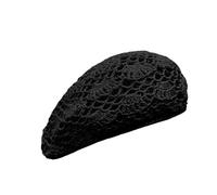 Beimus Gorro de punto transpirable ligero de ganchillo recortado de algodón y lino, accesorio que funciona bien con diferentes tipos de cara, sombrero de viaje plegable, Negro, Talla única