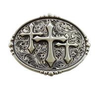 Beimus Hebilla de cinturón de metal con patrón de cruz, accesorios delicados para la cintura, accesorios para adultos, rock, vaquero occidental, C, Talla única