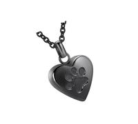 Beimus Joyería de cremación para mascotas, collar conmemorativo de acero con contenedor de cenizas de sellado y urnas de recuerdo en forma de corazón para dueños de mascotas