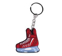 Beimus Llavero con colgante deportivo de hockey sobre hielo, diseño de dibujos animados de invierno, llavero para llaves de coche, bolso, accesorios, accesorios para fanáticos del hielo y la nieve