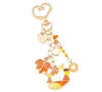 Beimus Llavero decorativo con forma de calabaza y hongos para decoración de mochila, bolso, joyería, cadena de flores con cuentas, B, Talla única