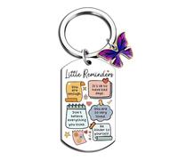 Beimus Llavero motivacional de acero inoxidable con texto en inglés "You Are Enough - Regalo inspirador adecuado para el coche y llevar todos los días con mensaje positivo
