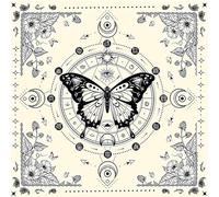 Beimus Mantel de tarots, mariposa, astrología, altares, tela, adivinaciones, tarjetas, tapiz, suministros de brujería, tarots, tarjetas, mantel espiritual
