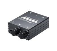 Beimus Mezclador de sonido estéreo portátil de 2 canales 2 en 1, dispositivo mezclador estéreo de 3,5 mm, accesorios auditivos, conmutador portátil