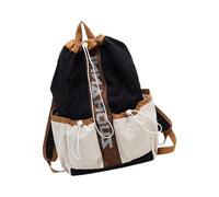 Beimus Mochila con cordón para mujeres y hombres, ligera, deportiva, bolsa de gimnasio, resistente al agua, mochila para laptop, mochila con cordón, Black
