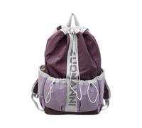 Beimus Mochila con cordón para mujeres y hombres, ligera, deportiva, bolsa de gimnasio, resistente al agua, mochila para laptop, mochila con cordón, Purple