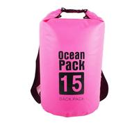 Beimus Mochila impermeable de malla de PVC para aventura, práctica bolsa seca con cierre de cuerda, mochila seca al aire libre con correa para el hombro, mochilas impermeables de PVC, c, 15L