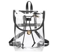 Beimus Mochila transparente de PVC transparente aprobada por el estadio, escuela estudiantil para viajes, universidad, PVC, transparente, escuela para conciertos