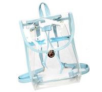 Beimus Mochila transparente de PVC transparente aprobada por el estadio, escuela estudiantil para viajes, universidad, PVC, transparente, escuela para conciertos