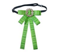 Beimus Pajarita de lazo con textura con estampado de fútbol deportivo y mecanismo de cierre seguro, corbata de moño con forro colorido, verde, Strap