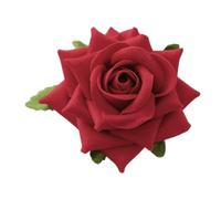 Beimus Pinza para el pelo, pinza para el pelo con diseño de rosa, pasador de flores para mujer, broche de flores, broche de rosa, broche de novia