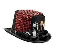 Beimus Sombrero de copa para Coser Industrial Age Design Gear Rivets Top Hat Tema Oscuro para fiestas de Halloween, Cosplay, Evento Gótico, Festival Accesorios Adultos