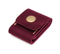 Beimus Soporte para púas de guitarra, de piel sintética, organizador de púas, estuche de almacenamiento para púas de guitarra, Red, 6*4.6cm