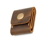 Beimus Soporte para púas de guitarra, de piel sintética, organizador de púas, estuche de almacenamiento para púas de guitarra, Brown, 6*4.6cm