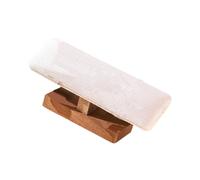 Beimus Soporte para pulseras de terciopelo con base de madera para relojes y bandas para el pelo, soporte en forma de T para almacenamiento de joyas, 7.8x3.12in, Madera, Ammolita