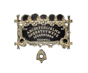 Beimus Spirit Board - Tableros de adivinación con plancha de madera para hablar, herramienta para decir mensajes radiestesia, calavera con plancha