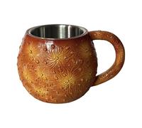 Beimus Taza de café con diseño cósmico de gran capacidad, taza de resina de doble pared con mango ergonómico para bebidas calientes, taza de planeta de cocina