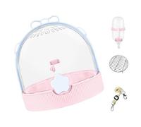 Beimus Transportador de pájaros apto para viajes con correa para el hombro, amplio espacio interior, red inferior extraíble para una fácil limpieza, jaula portátil para pájaros con asa