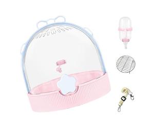 Beimus Transportador de pájaros apto para viajes con correa para el hombro, amplio espacio interior, red inferior extraíble para una fácil limpieza, jaula portátil para pájaros con asa